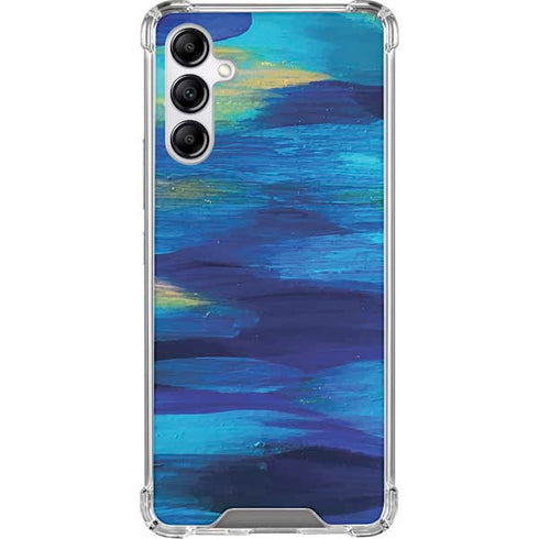 Ocean Blue Brush Stroke by Etta Vee Galaxy A15 5G Clear Case